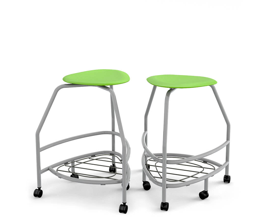Haskell Education 360 Platinum frame Backless Chair with Bookbag Rack 30"H (TS5X1.30PL) - SchoolOutlet