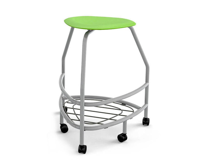 Haskell Education 360 Platinum frame Backless Chair with Bookbag Rack 30"H (TS5X1.30PL) - SchoolOutlet