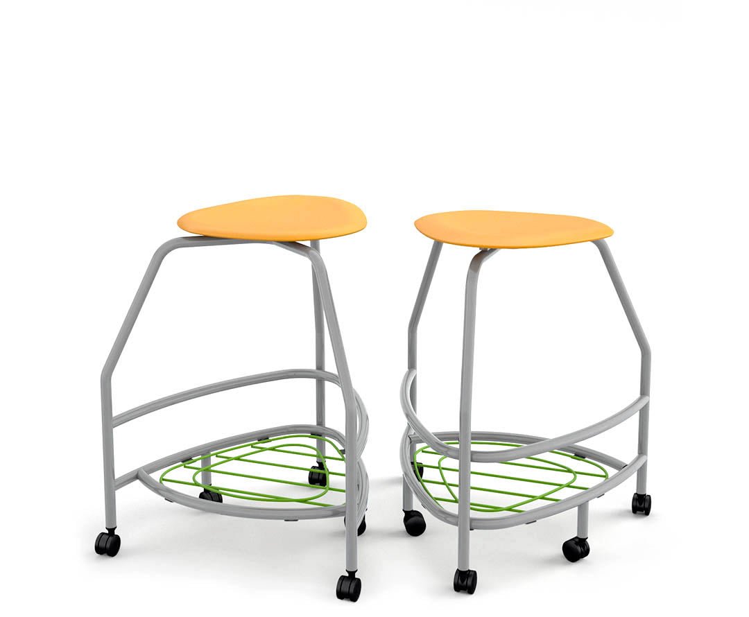 Haskell Education 360 Platinum frame Backless Chair with Bookbag Rack 30"H (TS5X1.30PL) - SchoolOutlet