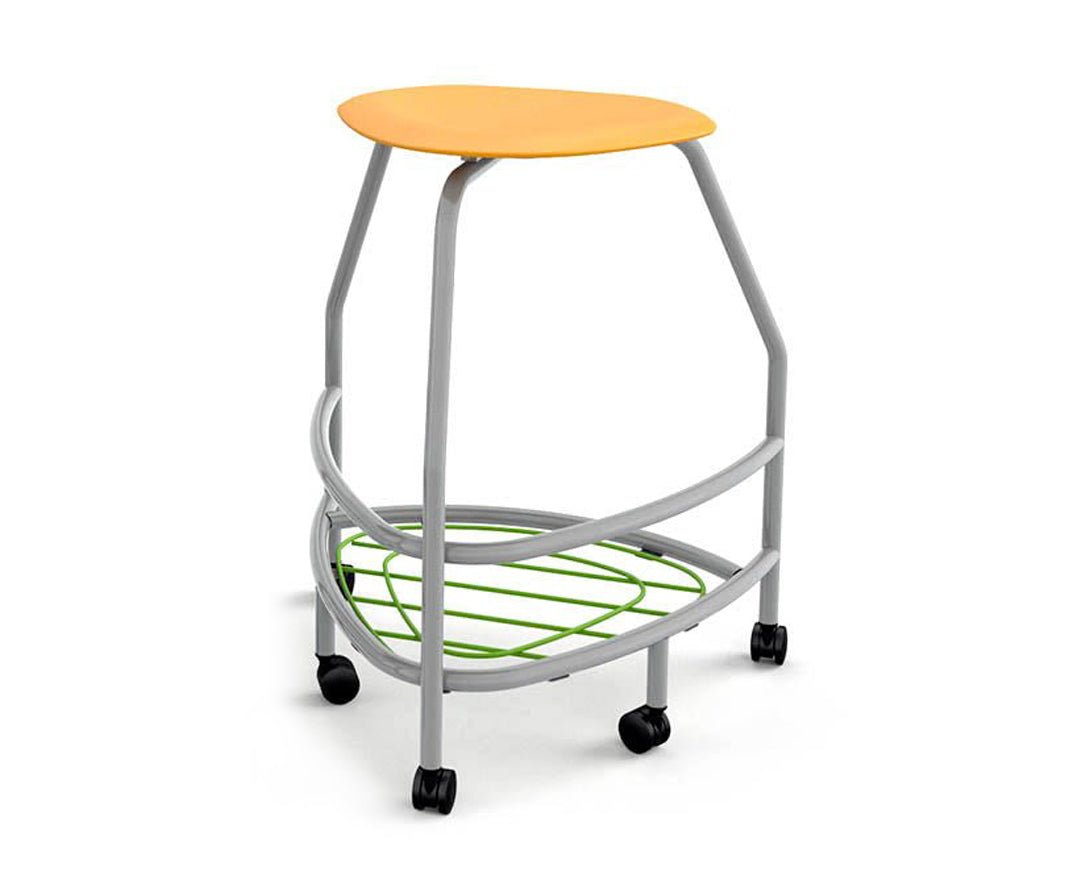 Haskell Education 360 Platinum frame Backless Chair with Bookbag Rack 30"H (TS5X1.30PL) - SchoolOutlet