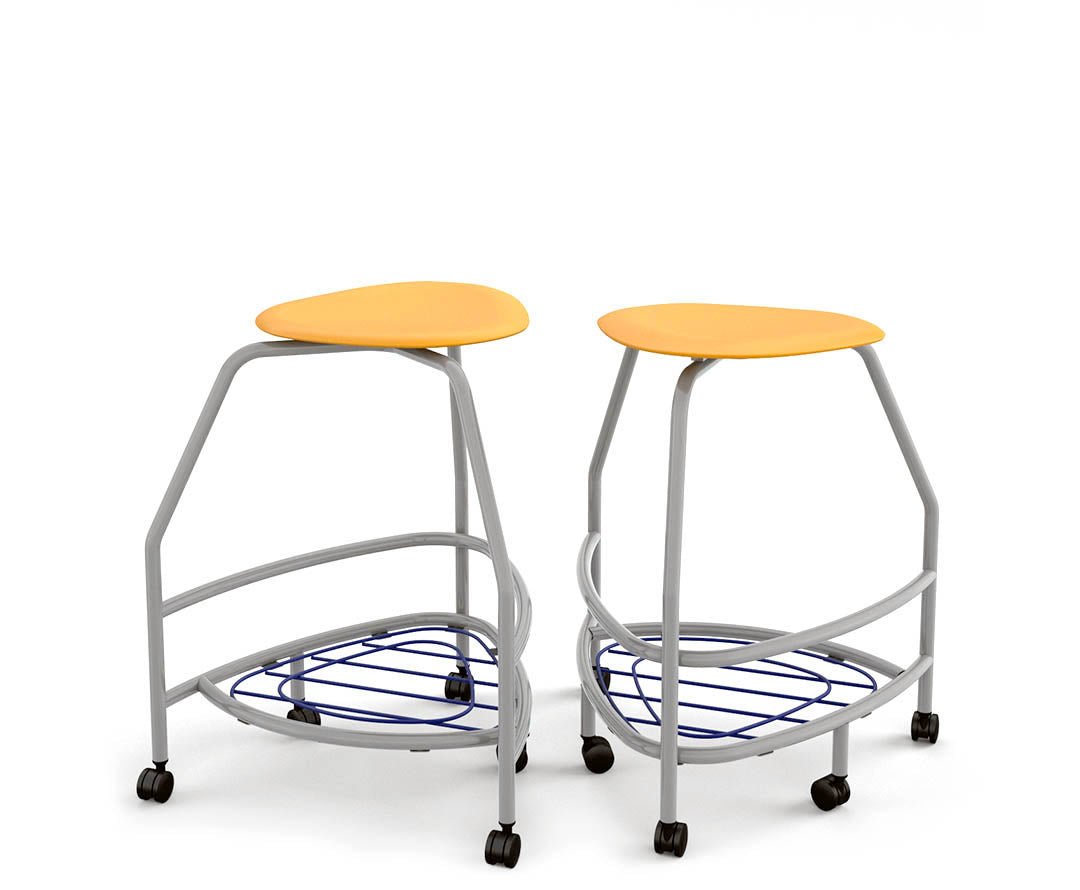 Haskell Education 360 Platinum frame Backless Chair with Bookbag Rack 30"H (TS5X1.30PL) - SchoolOutlet