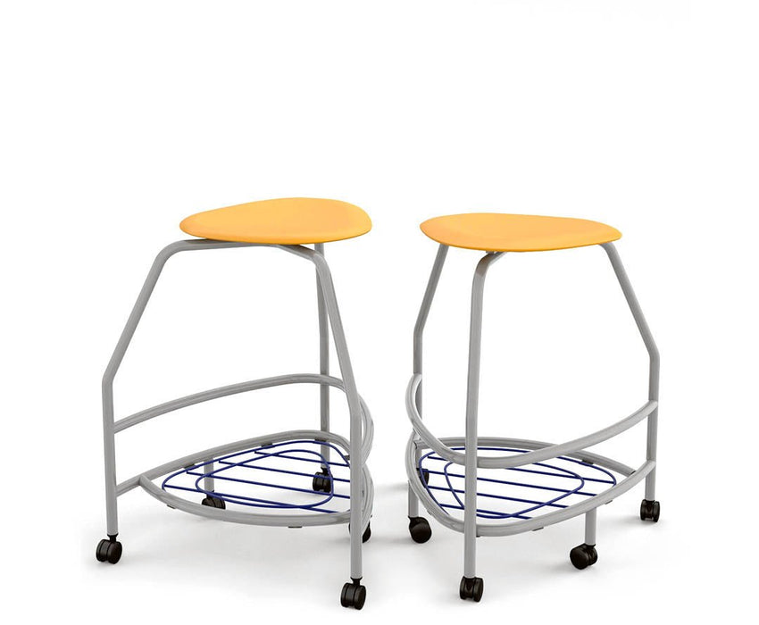 Haskell Education 360 Platinum frame Backless Chair with Bookbag Rack 30"H (TS5X1.30PL) - SchoolOutlet