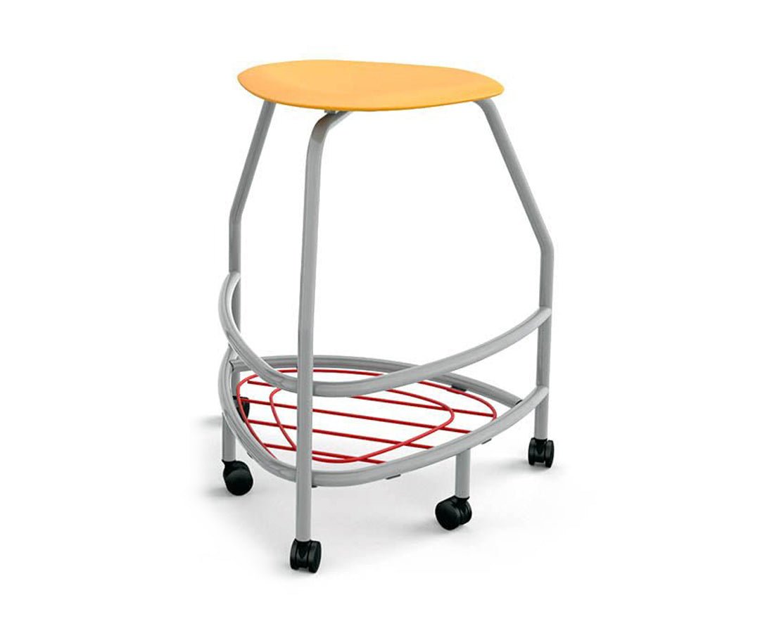 Haskell Education 360 Platinum frame Backless Chair with Bookbag Rack 30"H (TS5X1.30PL) - SchoolOutlet