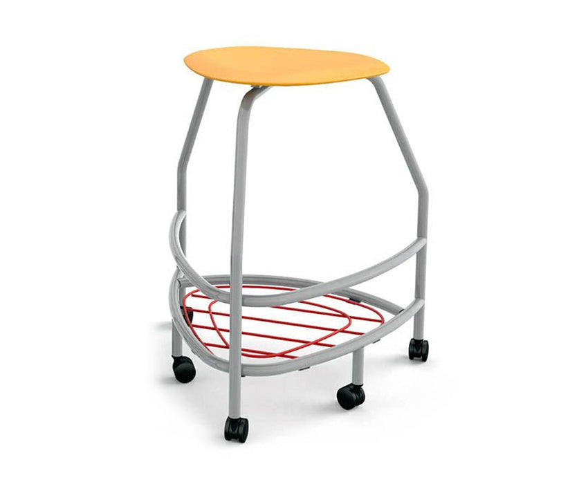 Haskell Education 360 Platinum frame Backless Chair with Bookbag Rack 30"H (TS5X1.30PL) - SchoolOutlet