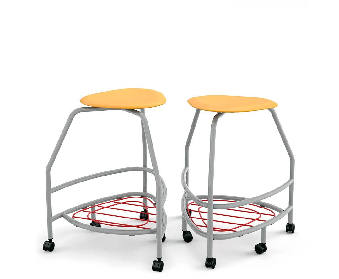 Haskell Education 360 Platinum frame Backless Chair with Bookbag Rack 30"H (TS5X1.30PL) - SchoolOutlet