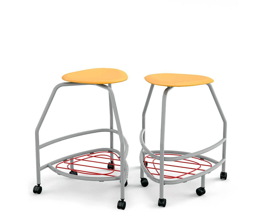Haskell Education 360 Platinum frame Backless Chair with Bookbag Rack 30"H (TS5X1.30PL) - SchoolOutlet