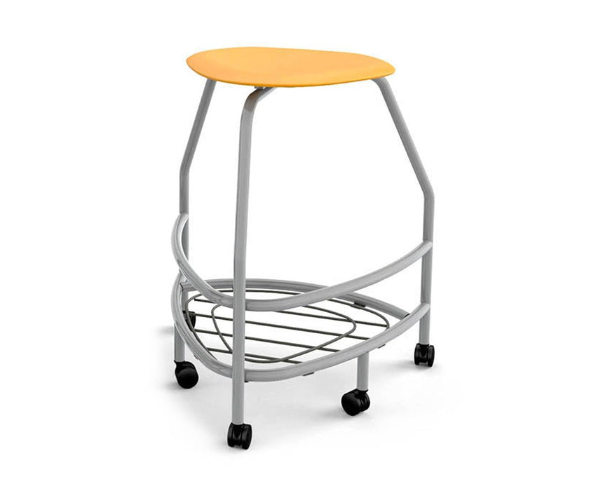 Haskell Education 360 Platinum frame Backless Chair with Bookbag Rack 30"H (TS5X1.30PL) - SchoolOutlet
