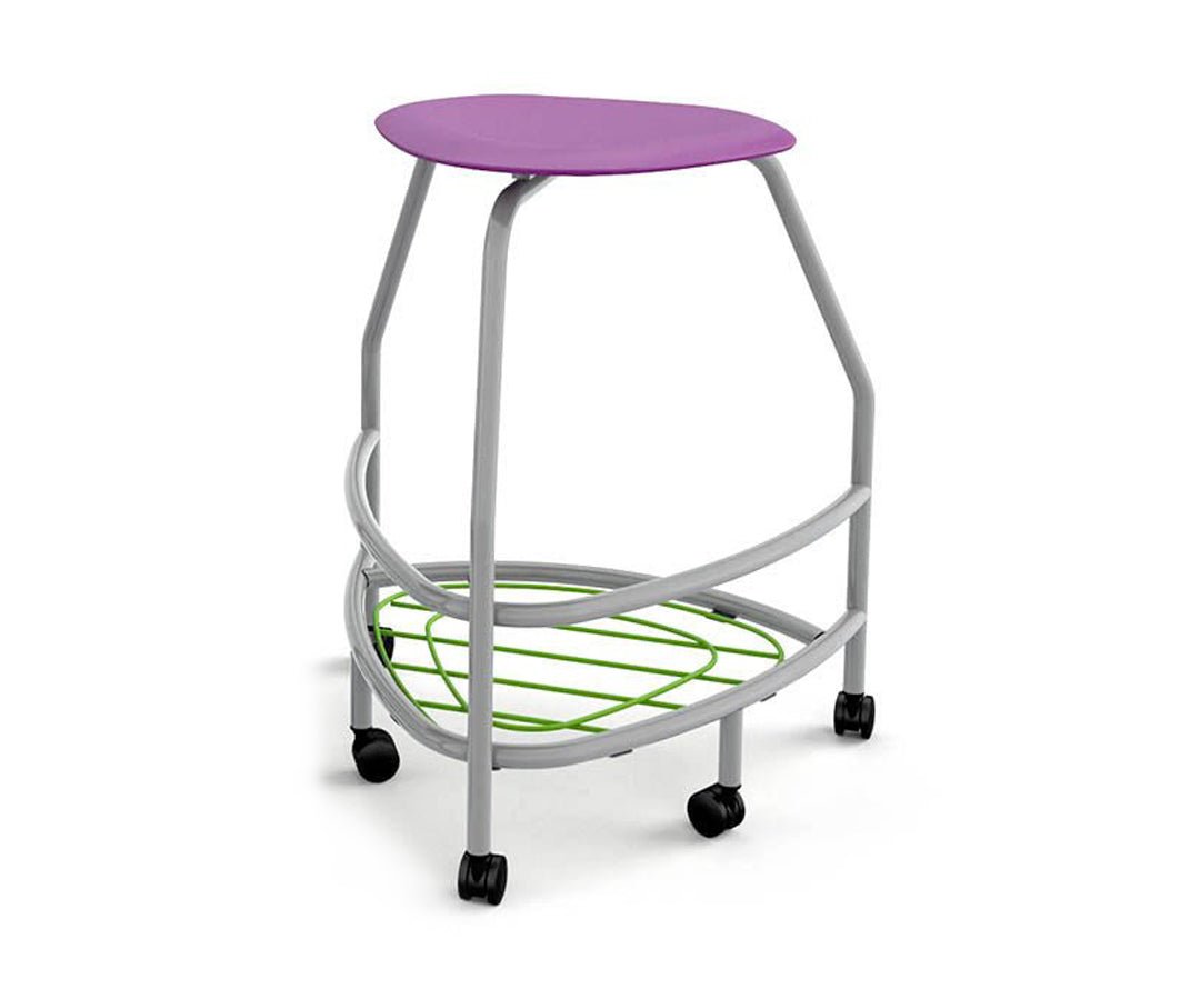 Haskell Education 360 Platinum frame Backless Chair with Bookbag Rack 30"H (TS5X1.30PL) - SchoolOutlet