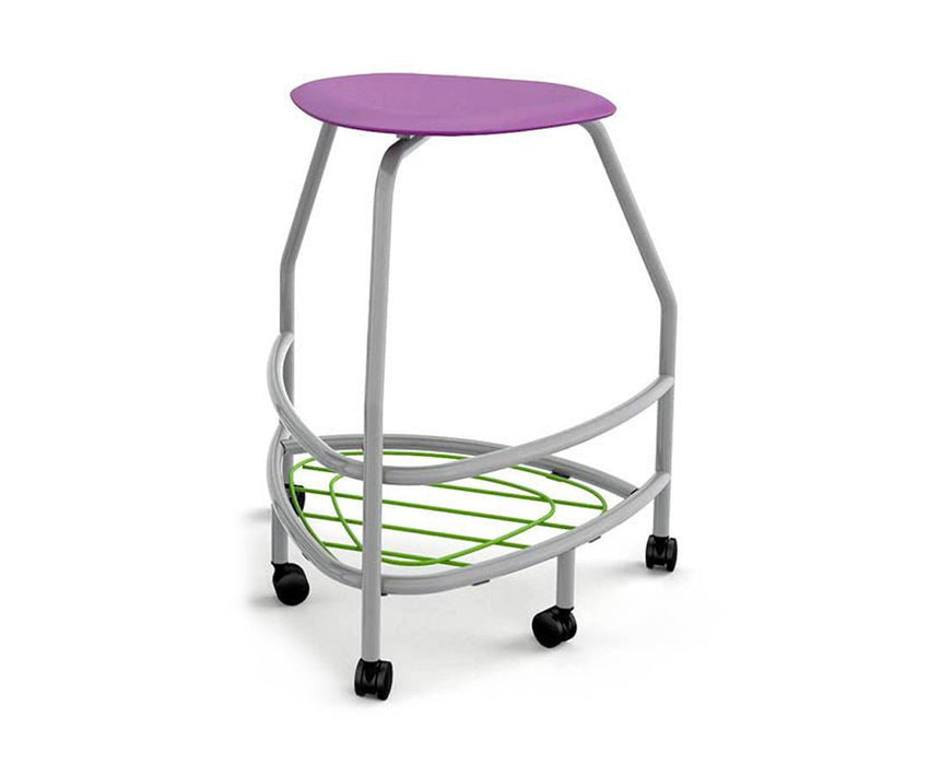 Haskell Education 360 Platinum frame Backless Chair with Bookbag Rack 30"H (TS5X1.30PL) - SchoolOutlet