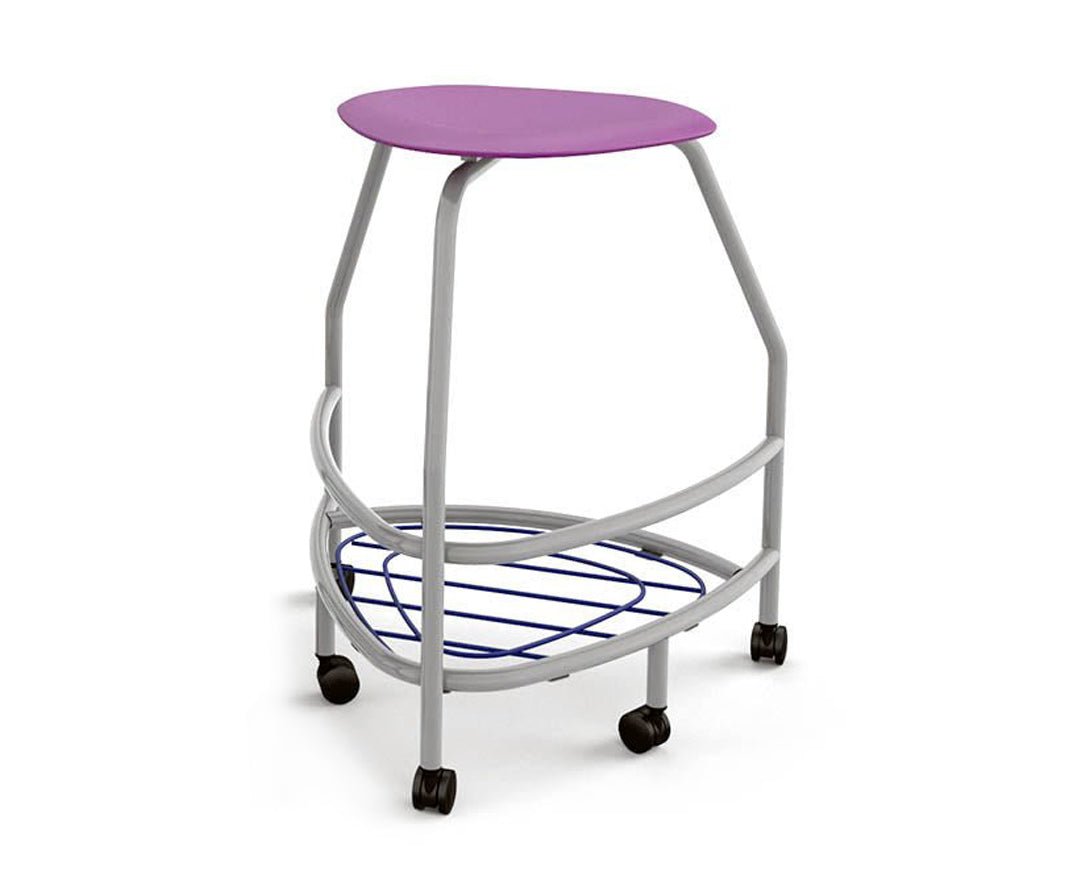 Haskell Education 360 Platinum frame Backless Chair with Bookbag Rack 30"H (TS5X1.30PL) - SchoolOutlet