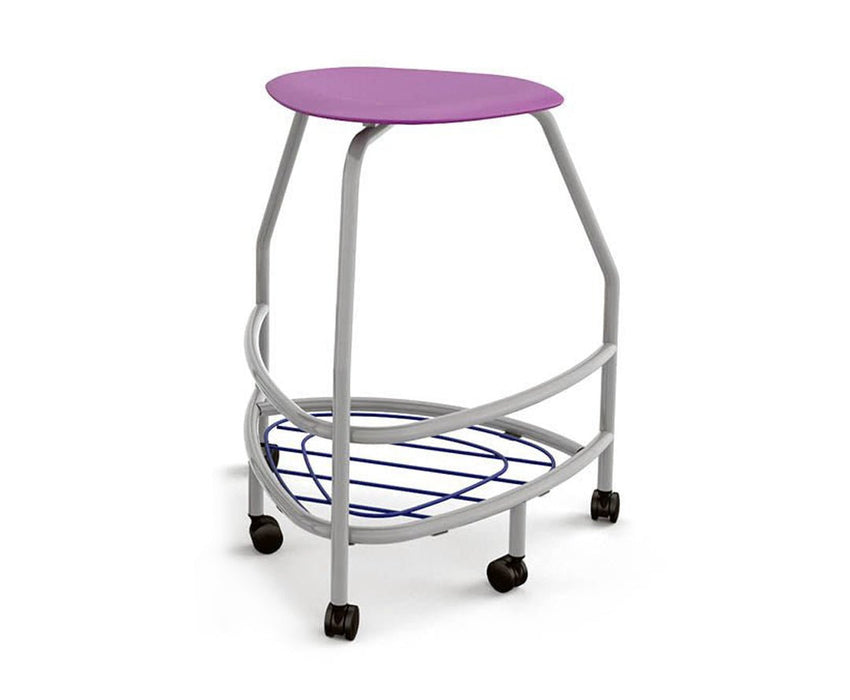 Haskell Education 360 Platinum frame Backless Chair with Bookbag Rack 30"H (TS5X1.30PL) - SchoolOutlet