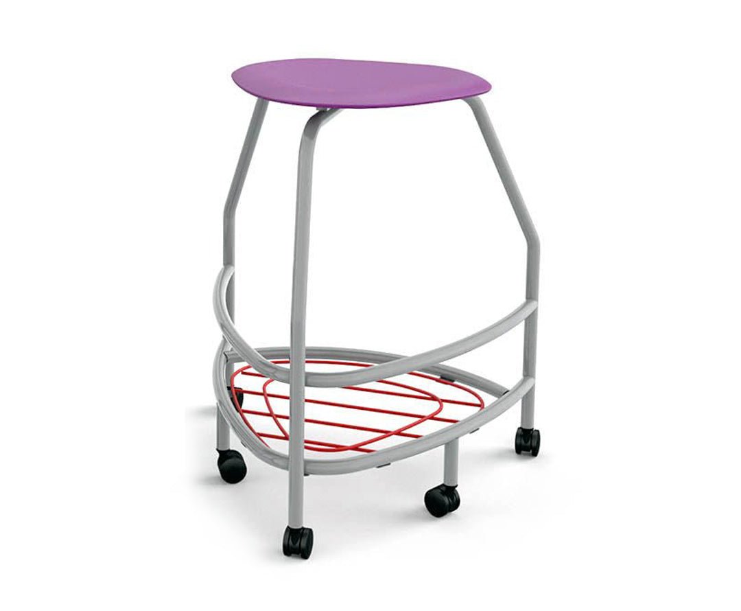 Haskell Education 360 Platinum frame Backless Chair with Bookbag Rack 30"H (TS5X1.30PL) - SchoolOutlet