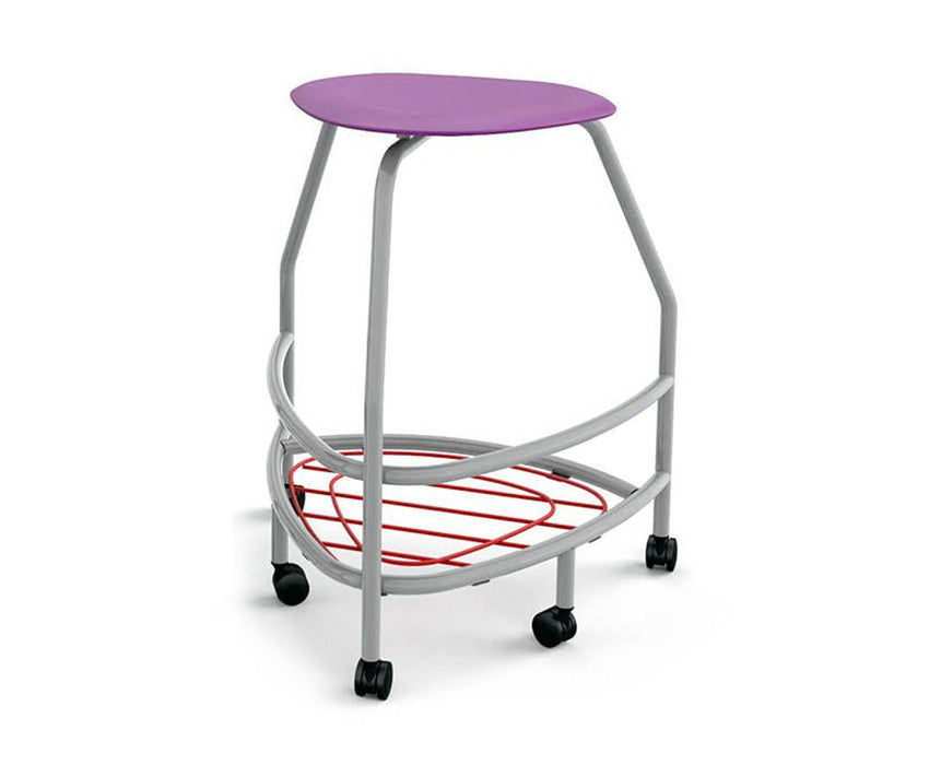 Haskell Education 360 Platinum frame Backless Chair with Bookbag Rack 30"H (TS5X1.30PL) - SchoolOutlet