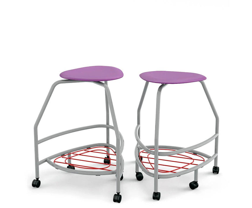 Haskell Education 360 Platinum frame Backless Chair with Bookbag Rack 30"H (TS5X1.30PL) - SchoolOutlet