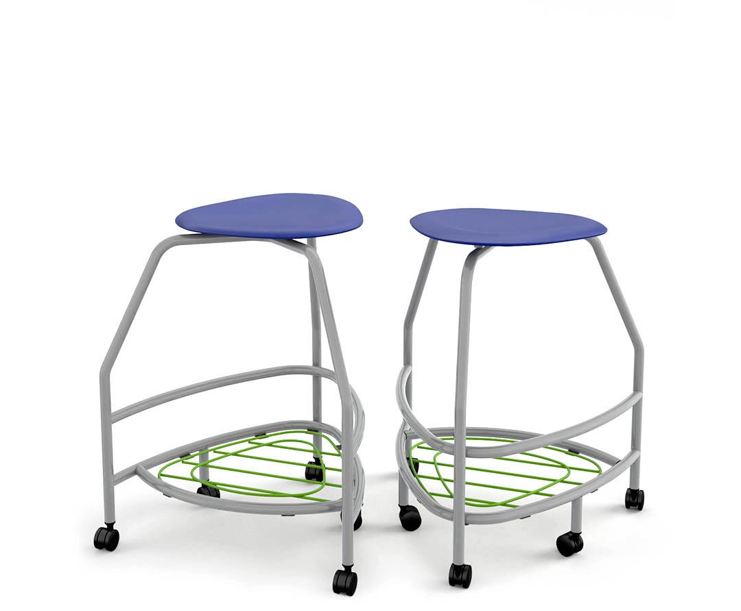 Haskell Education 360 Platinum frame Backless Chair with Bookbag Rack 30"H (TS5X1.30PL) - SchoolOutlet