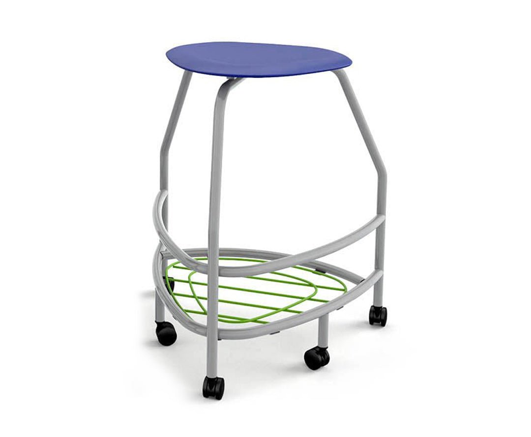 Haskell Education 360 Platinum frame Backless Chair with Bookbag Rack 30"H (TS5X1.30PL) - SchoolOutlet