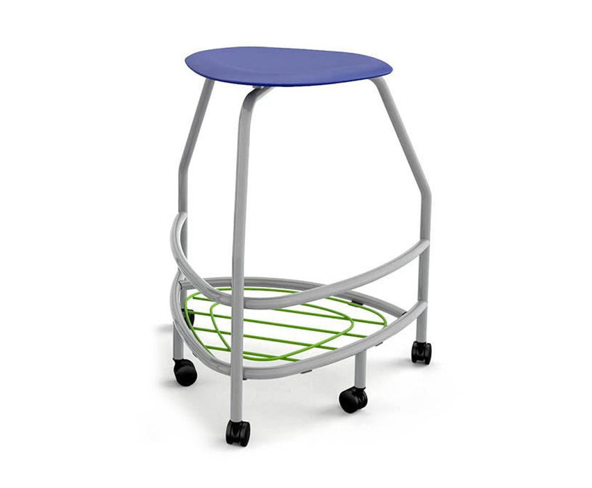 Haskell Education 360 Platinum frame Backless Chair with Bookbag Rack 30"H (TS5X1.30PL) - SchoolOutlet
