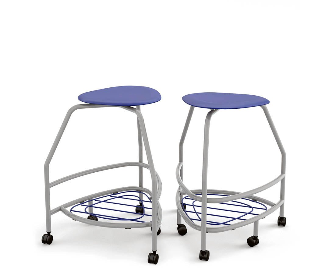 Haskell Education 360 Platinum frame Backless Chair with Bookbag Rack 30"H (TS5X1.30PL) - SchoolOutlet