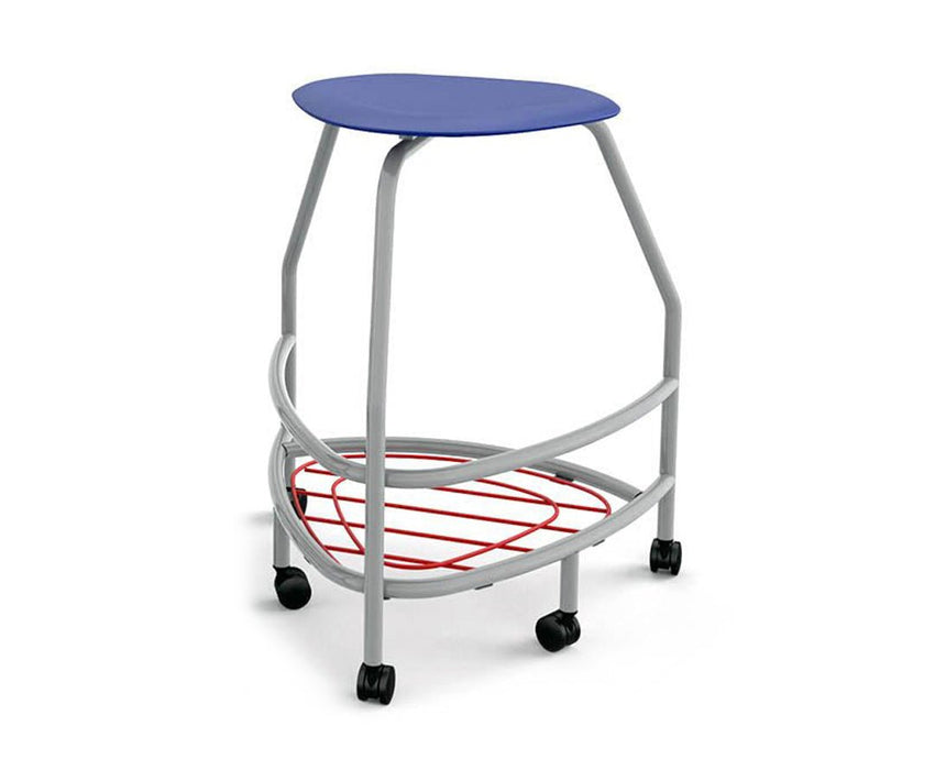 Haskell Education 360 Platinum frame Backless Chair with Bookbag Rack 30"H (TS5X1.30PL) - SchoolOutlet