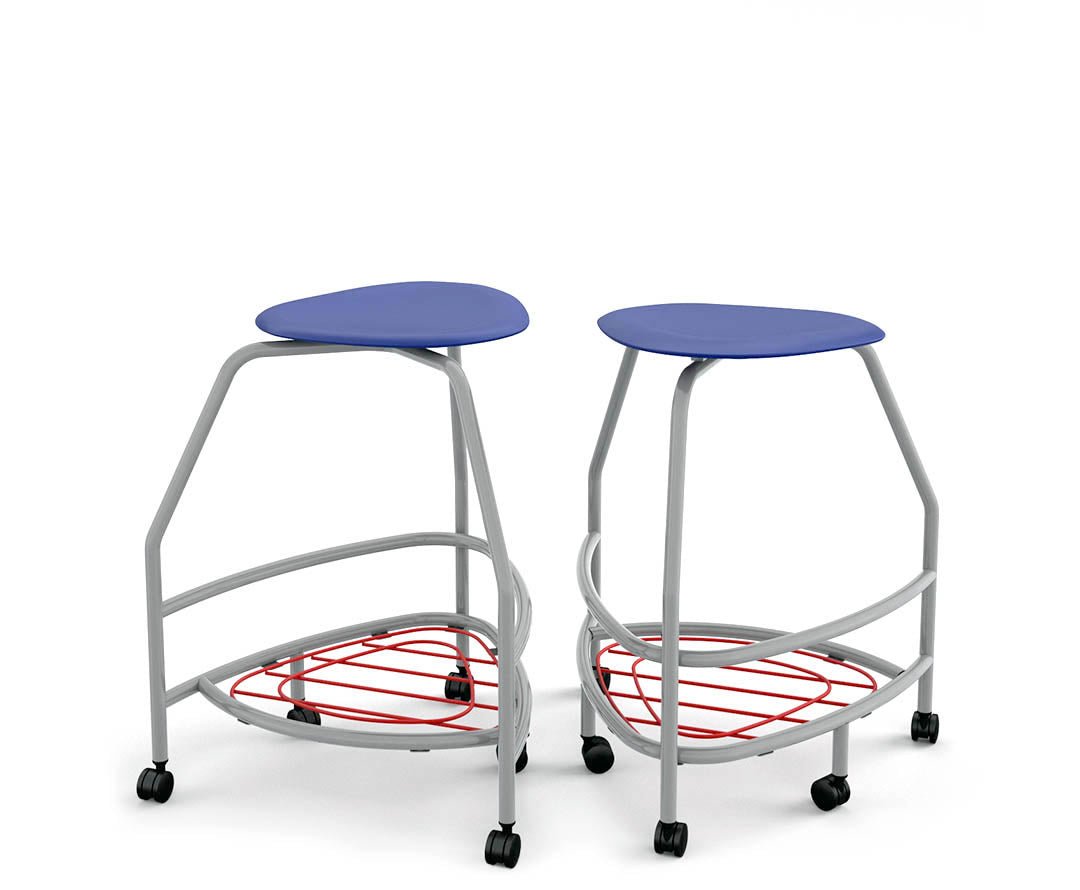 Haskell Education 360 Platinum frame Backless Chair with Bookbag Rack 30"H (TS5X1.30PL) - SchoolOutlet