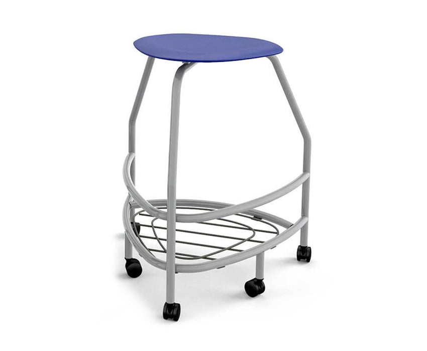 Haskell Education 360 Platinum frame Backless Chair with Bookbag Rack 30"H (TS5X1.30PL) - SchoolOutlet