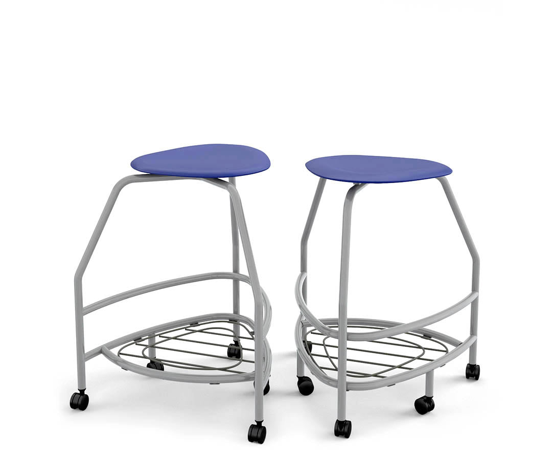 Haskell Education 360 Platinum frame Backless Chair with Bookbag Rack 30"H (TS5X1.30PL) - SchoolOutlet