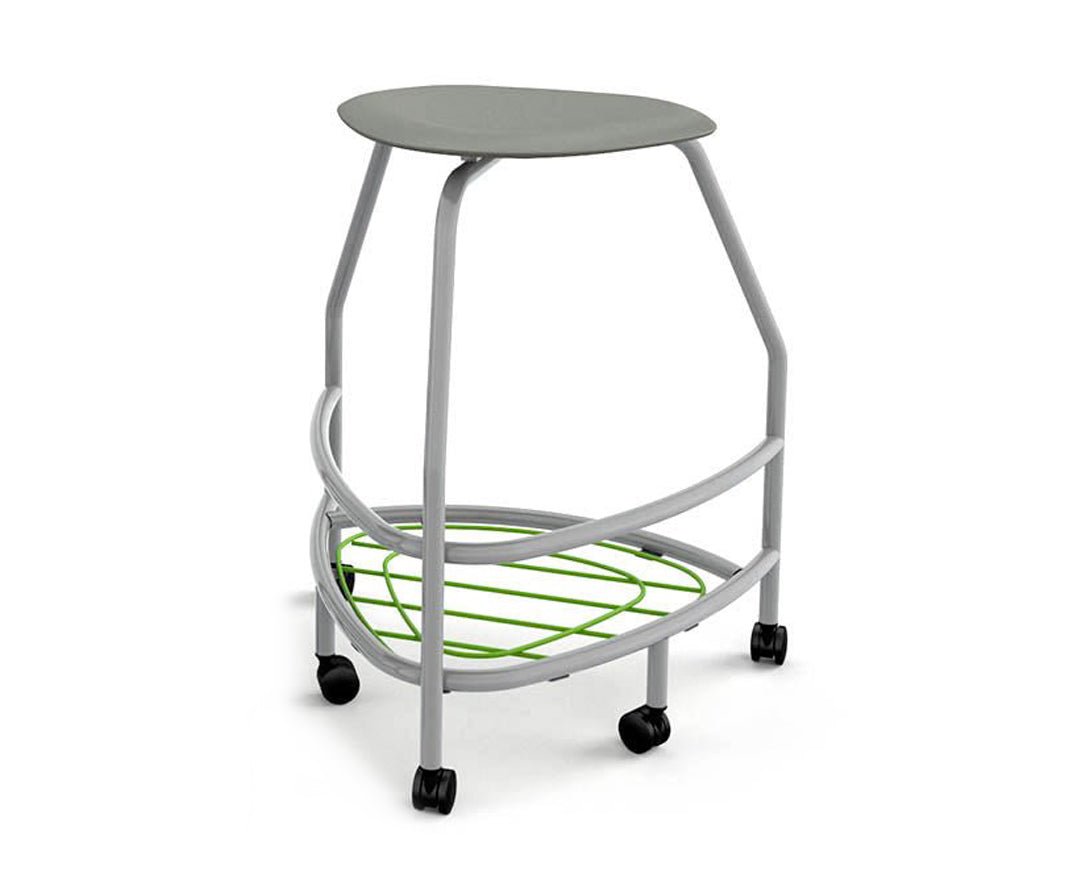 Haskell Education 360 Platinum frame Backless Chair with Bookbag Rack 30"H (TS5X1.30PL) - SchoolOutlet