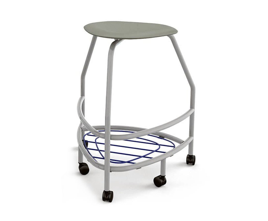 Haskell Education 360 Platinum frame Backless Chair with Bookbag Rack 30"H (TS5X1.30PL) - SchoolOutlet