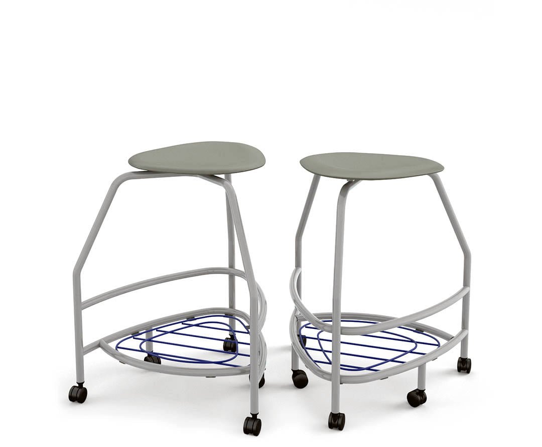 Haskell Education 360 Platinum frame Backless Chair with Bookbag Rack 30"H (TS5X1.30PL) - SchoolOutlet