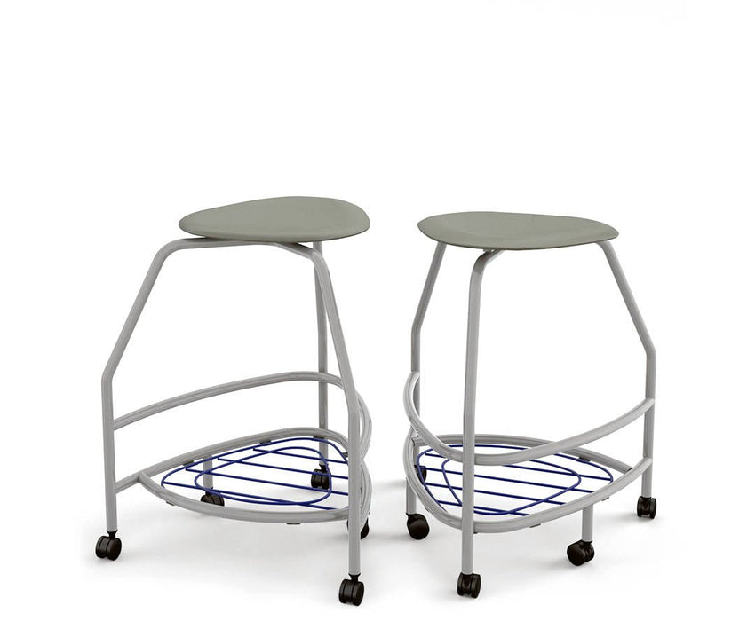 Haskell Education 360 Platinum frame Backless Chair with Bookbag Rack 30"H (TS5X1.30PL) - SchoolOutlet