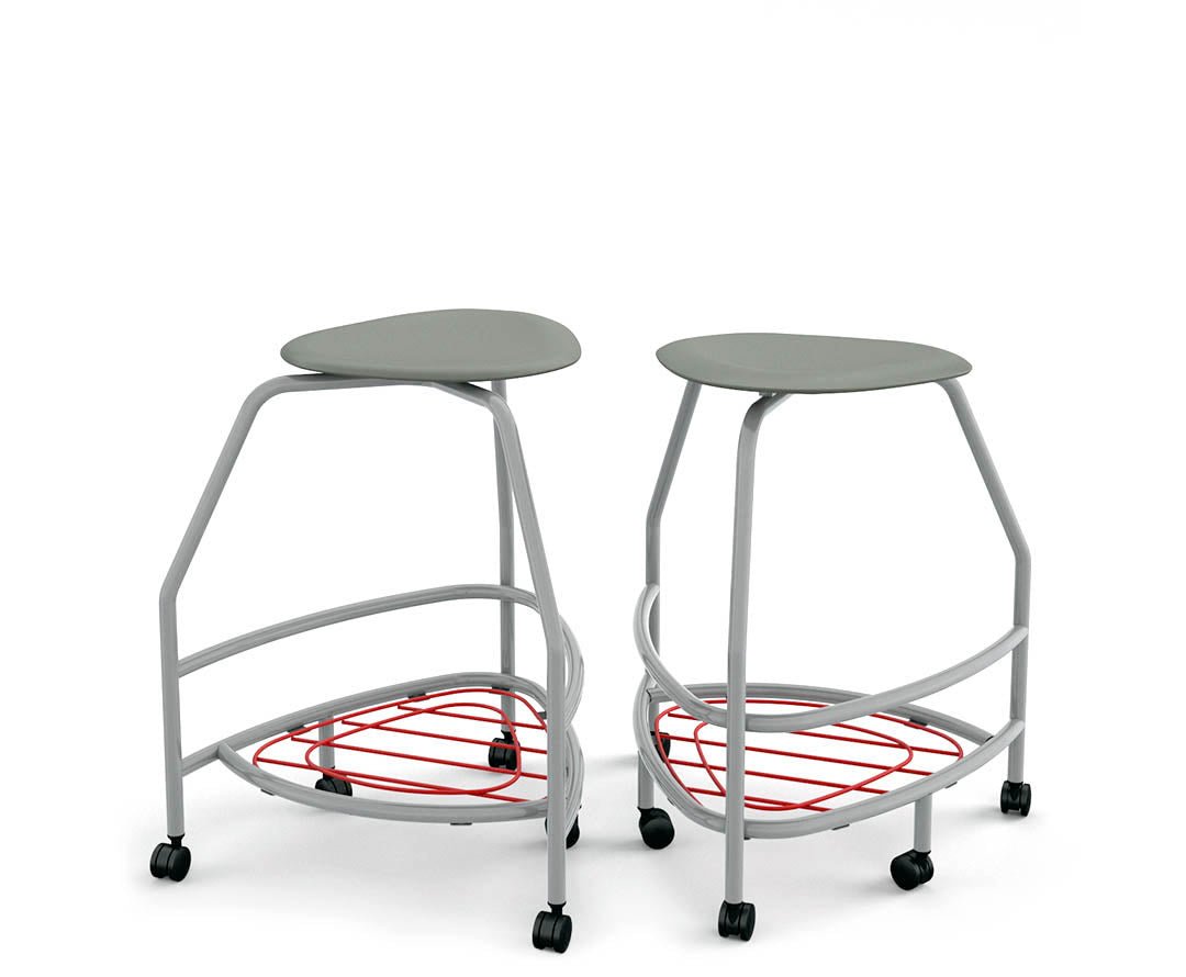 Haskell Education 360 Platinum frame Backless Chair with Bookbag Rack 30"H (TS5X1.30PL) - SchoolOutlet
