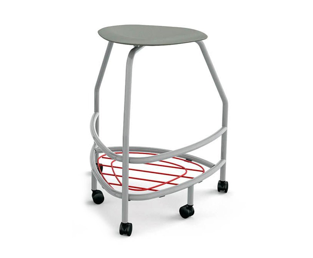 Haskell Education 360 Platinum frame Backless Chair with Bookbag Rack 30"H (TS5X1.30PL) - SchoolOutlet