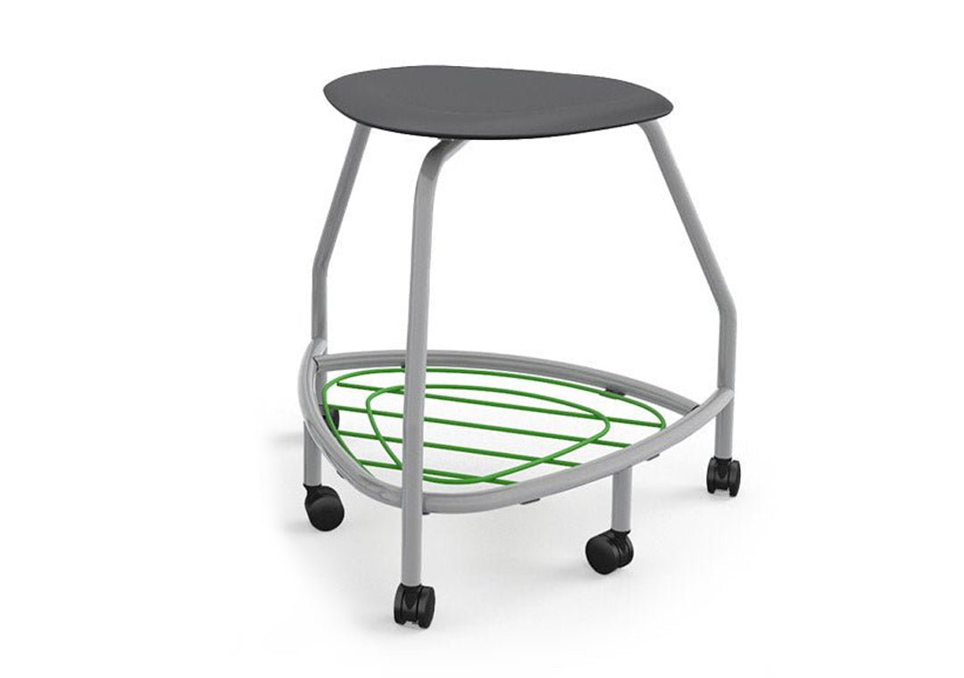 Haskell Education 360 Platinum frame Backless Chair with Bookbag Rack 24"H (TS5X1.24PL) - SchoolOutlet