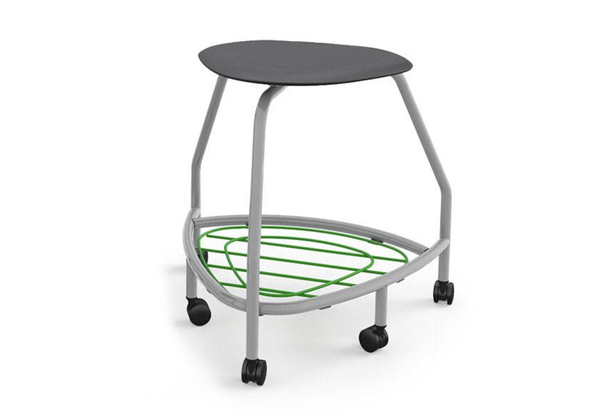 Haskell Education 360 Platinum frame Backless Chair with Bookbag Rack 24"H (TS5X1.24PL) - SchoolOutlet