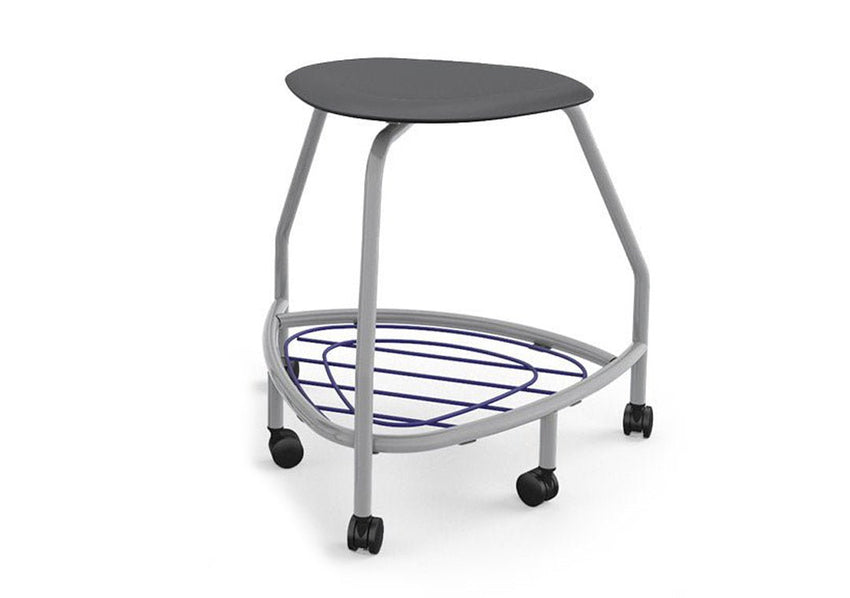 Haskell Education 360 Platinum frame Backless Chair with Bookbag Rack 24"H (TS5X1.24PL) - SchoolOutlet