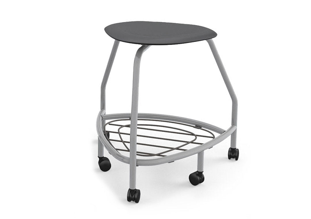 Haskell Education 360 Platinum frame Backless Chair with Bookbag Rack 24"H (TS5X1.24PL) - SchoolOutlet