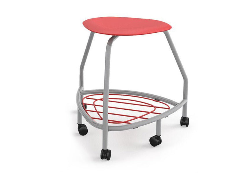 Haskell Education 360 Platinum frame Backless Chair with Bookbag Rack 24"H (TS5X1.24PL) - SchoolOutlet