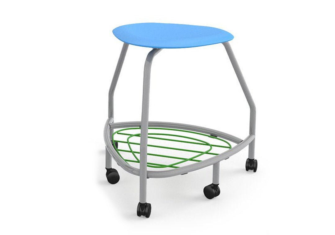 Haskell Education 360 Platinum frame Backless Chair with Bookbag Rack 24"H (TS5X1.24PL) - SchoolOutlet