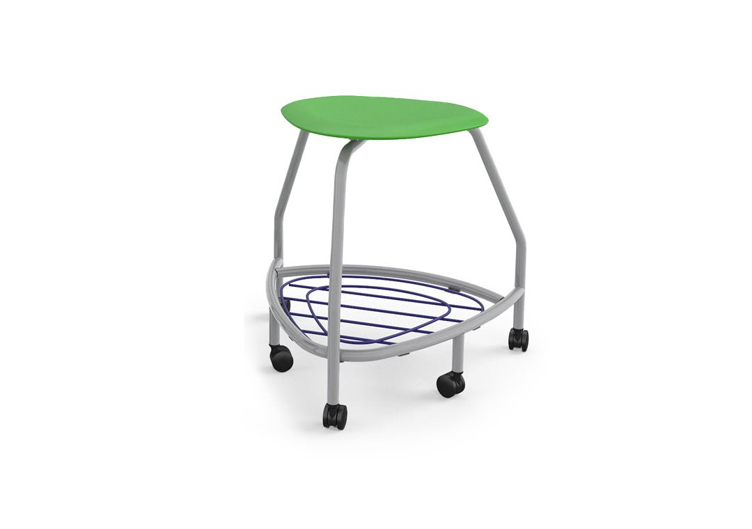 Haskell Education 360 Platinum frame Backless Chair with Bookbag Rack 24"H (TS5X1.24PL) - SchoolOutlet