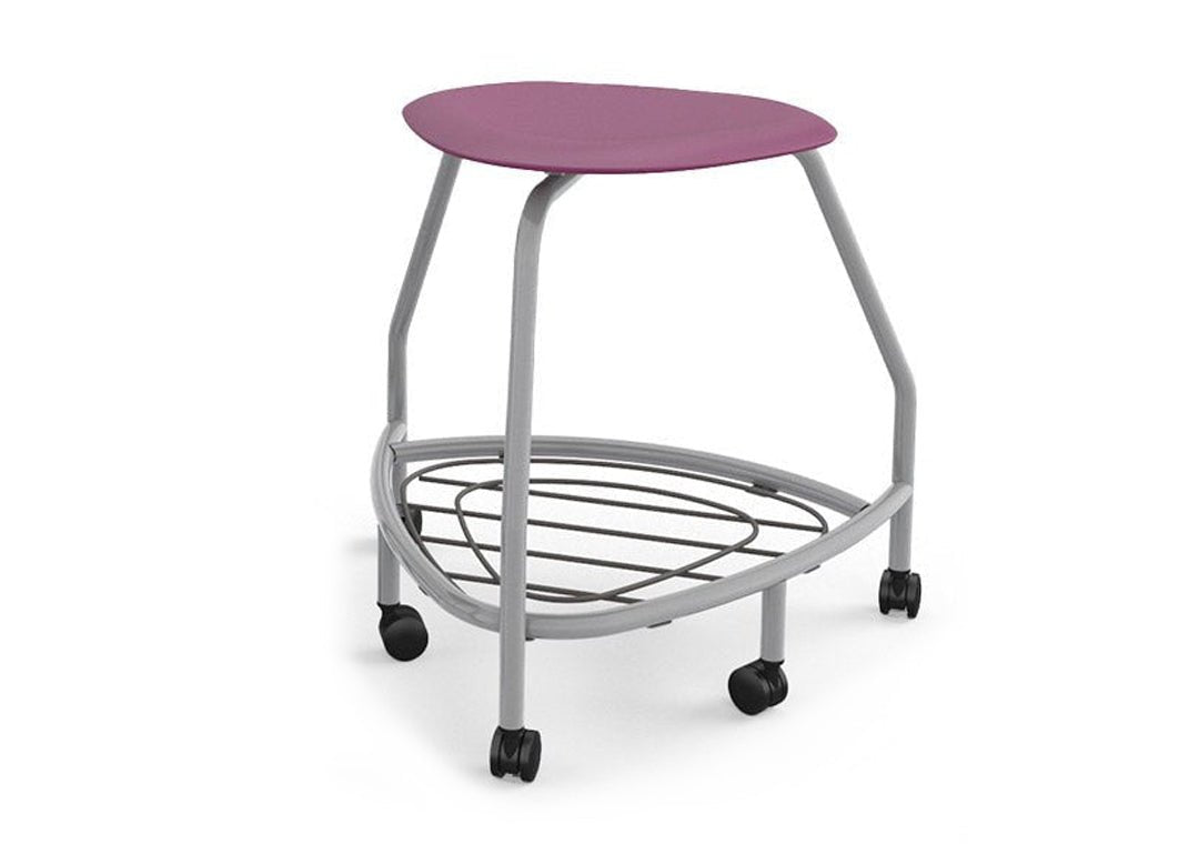 Haskell Education 360 Platinum frame Backless Chair with Bookbag Rack 24"H (TS5X1.24PL) - SchoolOutlet