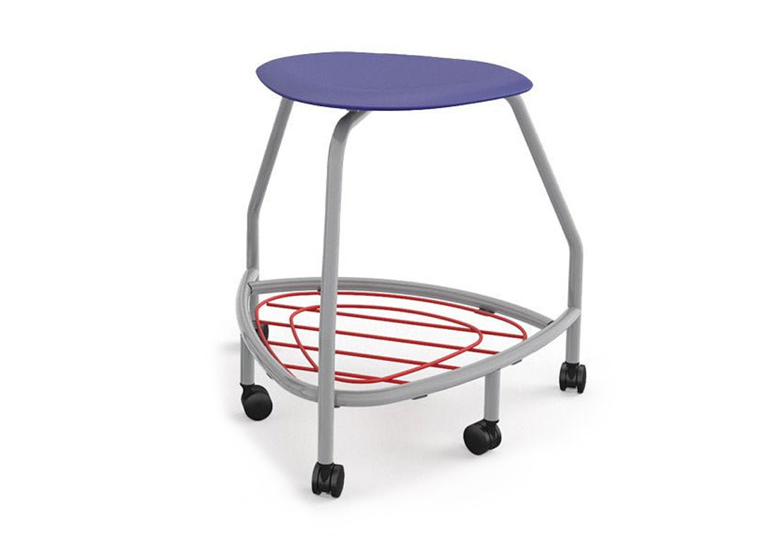 Haskell Education 360 Platinum frame Backless Chair with Bookbag Rack 24"H (TS5X1.24PL) - SchoolOutlet