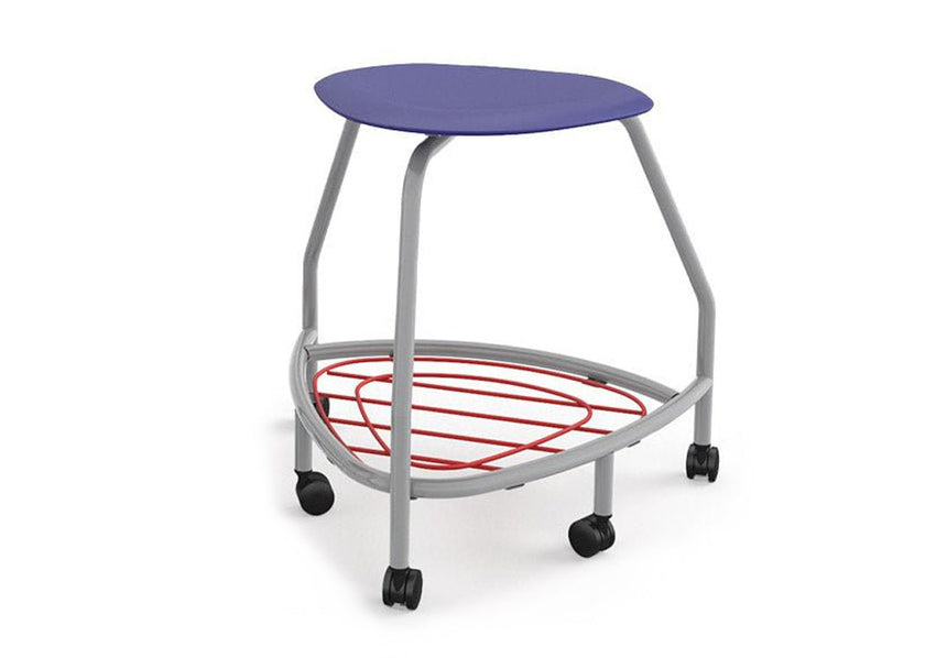 Haskell Education 360 Platinum frame Backless Chair with Bookbag Rack 24"H (TS5X1.24PL) - SchoolOutlet