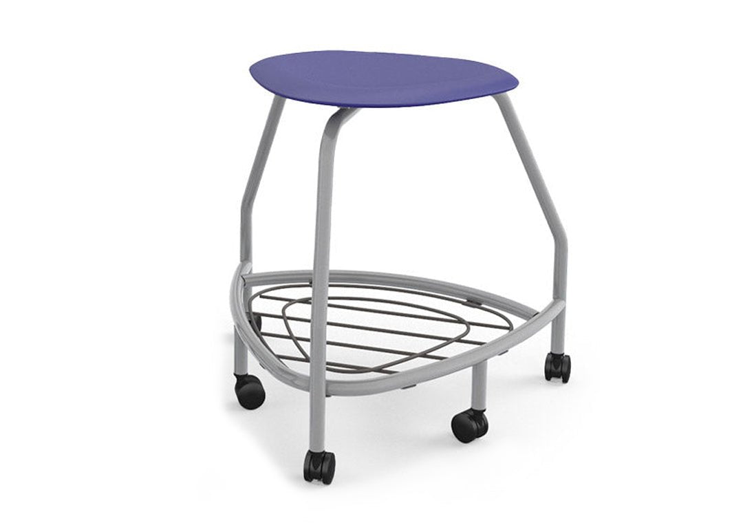 Haskell Education 360 Platinum frame Backless Chair with Bookbag Rack 24"H (TS5X1.24PL) - SchoolOutlet