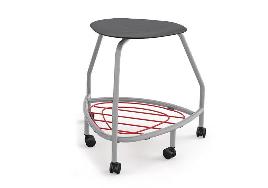 Haskell Education 360 Platinum frame Backless Chair with Bookbag Rack 24"H (TS5X1.24PL) - SchoolOutlet