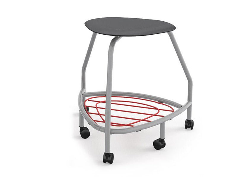 Haskell Education 360 Platinum frame Backless Chair with Bookbag Rack 24"H (TS5X1.24PL) - SchoolOutlet