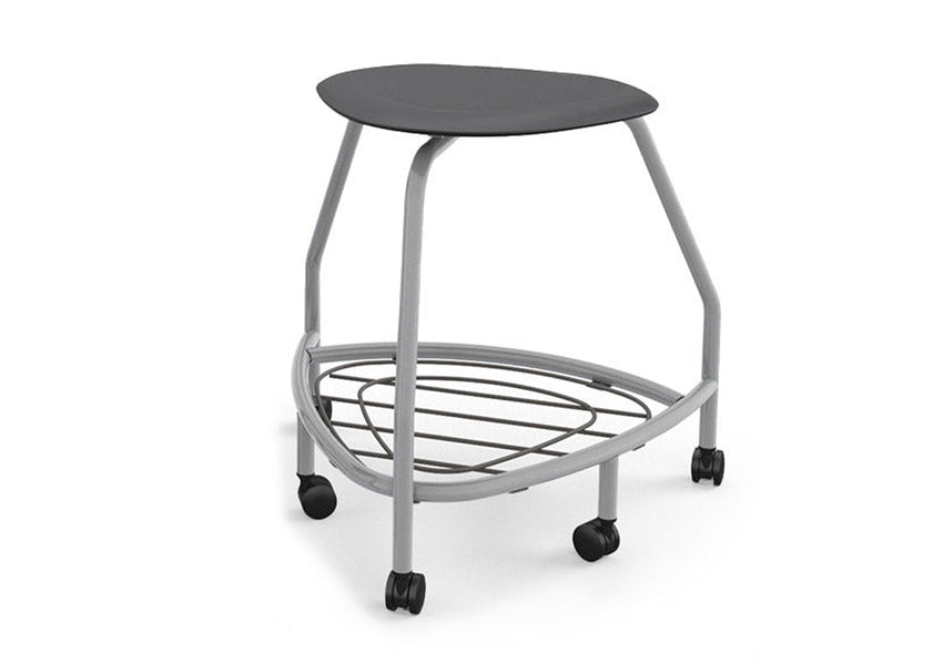 Haskell Education 360 Platinum frame Backless Chair with Bookbag Rack 24"H (TS5X1.24PL) - SchoolOutlet