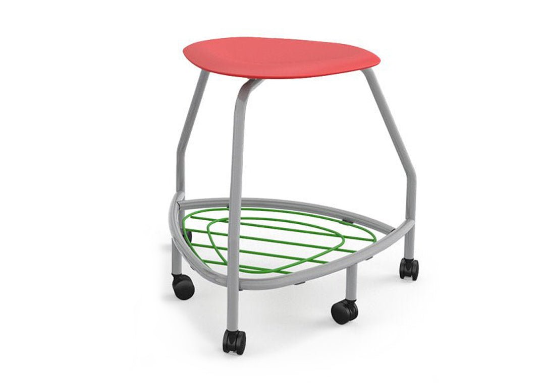 Haskell Education 360 Platinum frame Backless Chair with Bookbag Rack 24"H (TS5X1.24PL) - SchoolOutlet