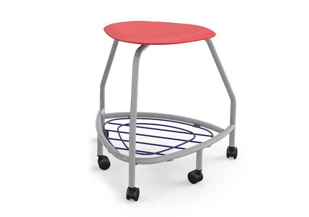 Haskell Education 360 Platinum frame Backless Chair with Bookbag Rack 24"H (TS5X1.24PL) - SchoolOutlet