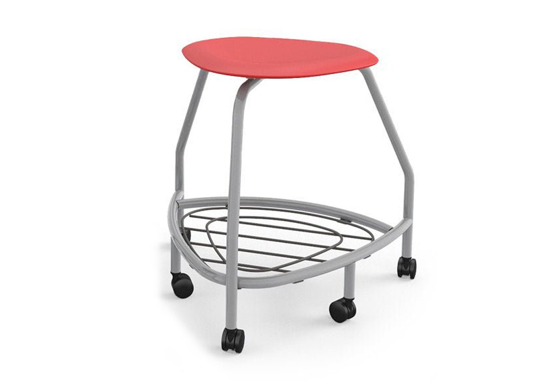 Haskell Education 360 Platinum frame Backless Chair with Bookbag Rack 24"H (TS5X1.24PL) - SchoolOutlet