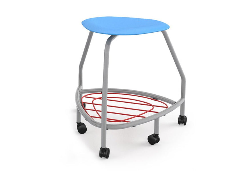 Haskell Education 360 Platinum frame Backless Chair with Bookbag Rack 24"H (TS5X1.24PL) - SchoolOutlet